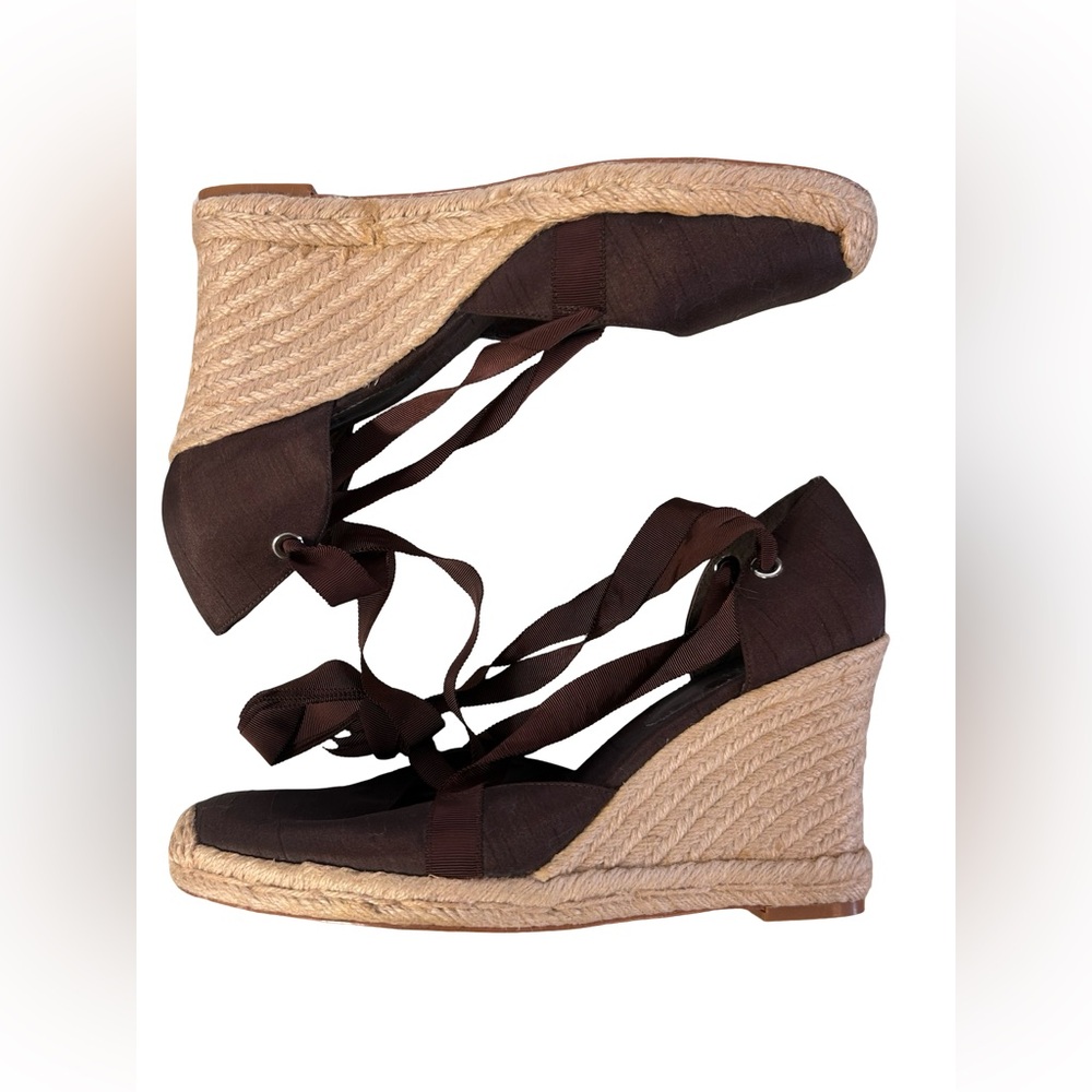 Brand New FRANCO SARTO Espadrille Wedge Lace-Ups